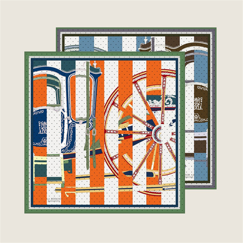 Silk Scarf Square - POBING Handgerolde Twill Zijden Sjaal Vrouwen